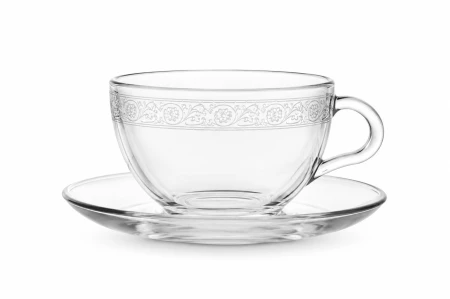 Szklanki do cappuccino ze spodkiem-zestaw 6szt Venezia